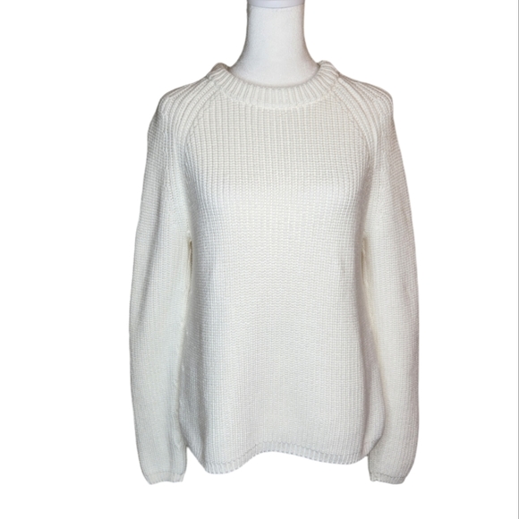 Quince Sweaters Quince Chunky Ivory 0 Organic Cotton Sweater Size